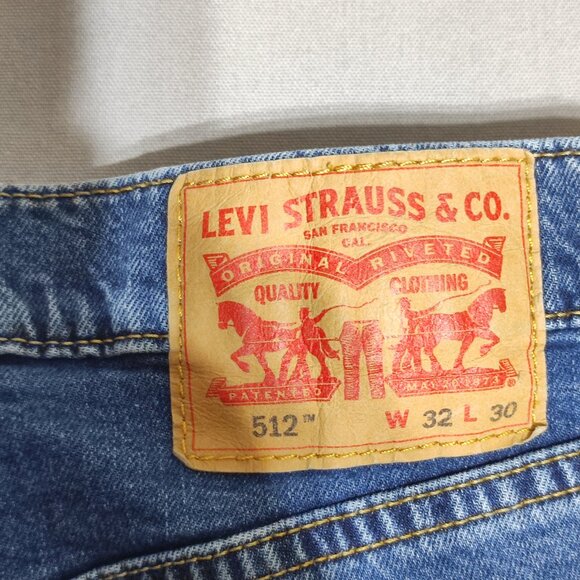Levi's 512 jeans men's size (W32/L30) W31/L29 medium washed ink blue colour - Picture 5 of 14